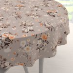 Biante bavlna kulatý ubrus Sandra SA-739 Růže a konvalinky na béžovošedém Ø 120 cm – Hledejceny.cz