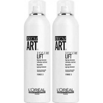 L'Oréal Professionnel Tecni Art Volume Lift fixační sprej na vlasy s extra silnou fixací 2 x 250 ml dárková sada