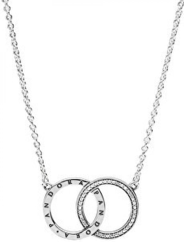 Pandora Stříbrný náhrdelník s propojenými kruhy 396235CZ-45 | Srovnanicen.cz