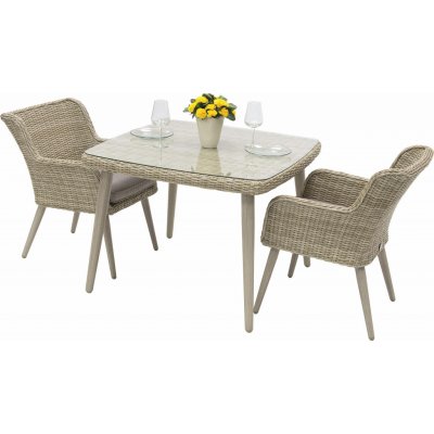 DEOKORK Zahradní ratanová sestava VICTORIA MINI 1+2 (béžová) – Zboží Dáma