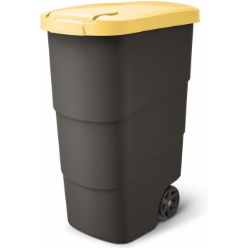 Prosperplast Wheeler 90L s kolečky a víkem velký univerzální plastový žlutý