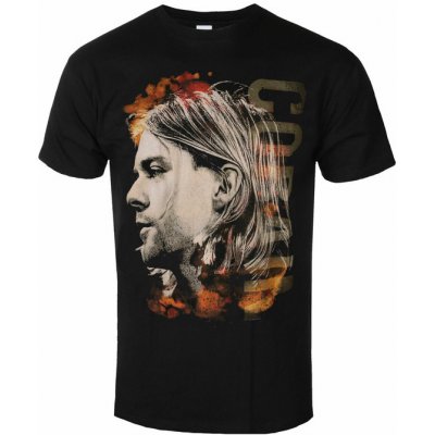 Tričko pánské NIRVANA Kurt Cobain Coloured Side View Black Rock off KCTS07MB