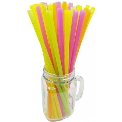 GoDan Plastová brčka slámky 7 × 280 mm neon 250 ks – Zboží Dáma