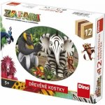 Dino obrázkové kostky Safari 12 kostek – Zboží Dáma