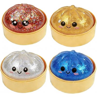 Kawaii Antistresový mačkací knedlíček Squishy Dumpling SLIME třpytkami 5 8cm – Sleviste.cz