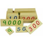 Montessori C055 malé dřevěné karty s čísly 1-9000 – Zboží Dáma