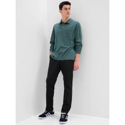 Gap Kalhoty khaki slim fit GapFlex Černá – Zboží Dáma
