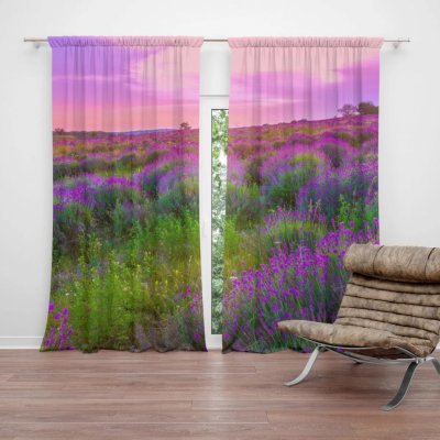 Závěsy Levandulové pole 2: 2 ks - 140x250 cm - Sablio – Hledejceny.cz