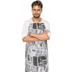 Bellatex Kuchyňská zástěra EMA zástěra 67x84 cm Noviny černá bílá – Sleviste.cz