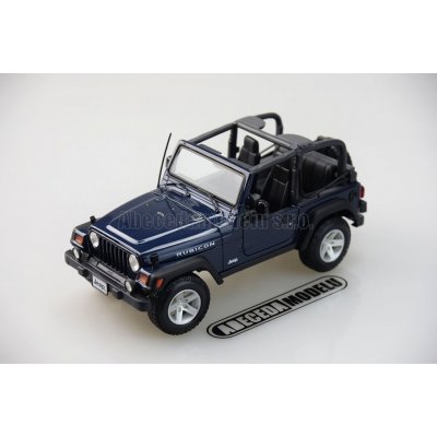 Maisto JEEP WRANGLER RUBICON metal modrý 1:18 – Sleviste.cz