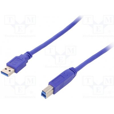 Gembird CCP-USB3-AMBM-10 USB 3.0, USB A vidlice, USB B, vidlice, zlacený, 3m, modrý – Zboží Mobilmania