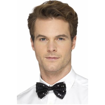 Motýlek flitrový černý – Zboží Mobilmania