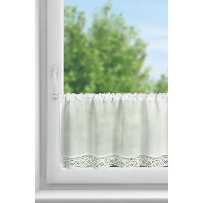EUROFIRANY KRÁTKÁ ZÁCLONA NA PÁSCE VINCE 100X40 CM BÍLÁ – Hledejceny.cz