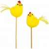 Velikonoční dekorace Zápich kuřátko žluté 4cm + špejle