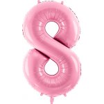 Fóliový balónek číslo 8 SVĚTLE RŮŽOVÝ 86 cm – Zboží Dáma