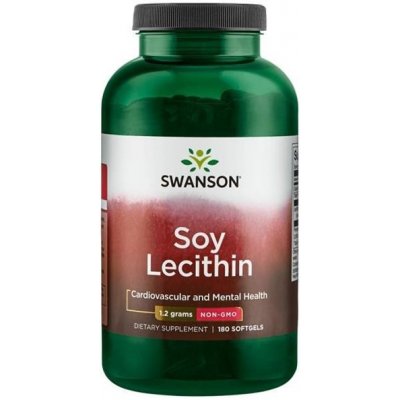 Swanson Soy Lecithin Non-GMO 1200 mg 180 kapslí