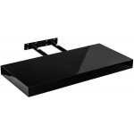 STILISTA Nástěnná police VOLATO lesklá černá 70 cm – Hledejceny.cz