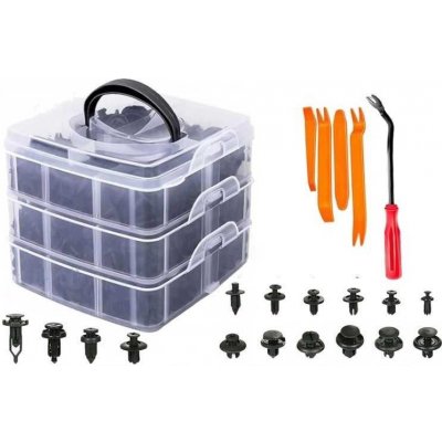 Sada klipů, spon a stahováků na čalounění 630ks, Kraft&Dele KD10612 – Zboží Dáma