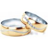 Prsteny Savicki Snubní prsteny dvoubarevné zlato kulaté SAVOBR307