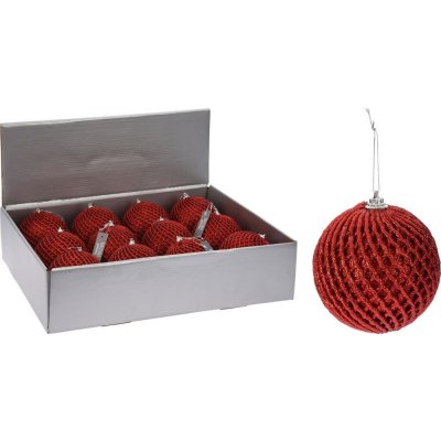 Kinekus Ozdoba závěsná koule 10 cm červená xxx KIN64309258 – Hledejceny.cz