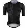 Cyklistický dres Force TEAM PRO krátký rukáv černo-šedý