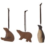 Bloomingville Ozdoby Berg Winter Animals set 3 ks – Hledejceny.cz