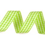 Károvaná stuha (15 mm x 3 m) barva zelená – Sleviste.cz