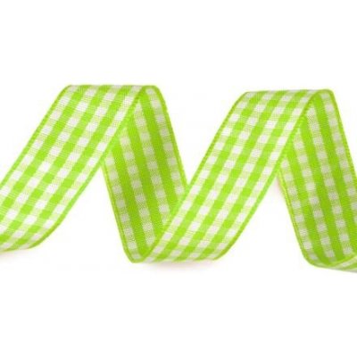 Károvaná stuha (15 mm x 3 m) barva zelená – Sleviste.cz