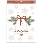Anděl Přerov Okenní fólie barevné vánoční dekorace s glitry 35 x 50 cm – Hledejceny.cz