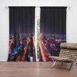 Sablio Závěs Rozsvícené město: 2ks 140x250cm – Hledejceny.cz