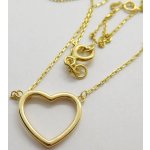 Klenoty Budín Zlatá souprava s přívěskem SRDÍČKO 585/1,46gr 42-45cm HK4012 – Sleviste.cz