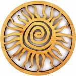 Amadea Dřevěný podtácek kulatý ve tvaru slunce masivní dřevo 10cm – Hledejceny.cz