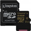 paměťová karta Kingston microSDXC 64 GB UHS-I SDCA10/64GB