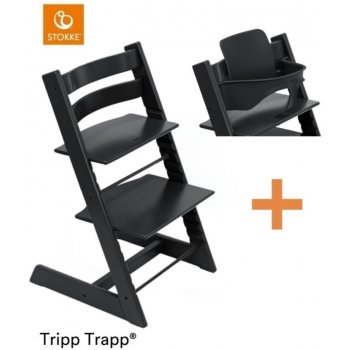 STOKKE Tripp Trapp Black + Tripp Trapp Baby set Black