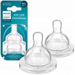 Philips Avent Dudlík Anti-colic/Classic+ 2 pomalý průtok 2 ks Bílá – Zboží Dáma