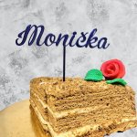 Ozdoba na dort Dortová dekorace - zápich SE JMÉNEM OSLAVENCE – Zboží Mobilmania