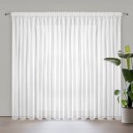EUROFIRANY ZÁCLONA NA PÁSCE LUCY 300 CM X 250 CM CM BÍLÁ – Sleviste.cz