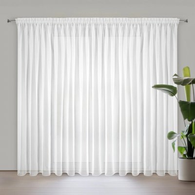 EUROFIRANY ZÁCLONA NA PÁSCE LUCY 300 CM X 250 CM CM BÍLÁ – Sleviste.cz