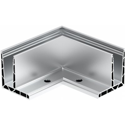 Hahn Steel Kotvění vrchní - sklo hliník AL/ELOX/Satin, roh, vnější – Hledejceny.cz