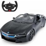 RASTAR BMW i8 Roadster černýmodel Auto na dálkové ovládání + 2,4 GHz dálkové ovládání 1:12 – Zbozi.Blesk.cz