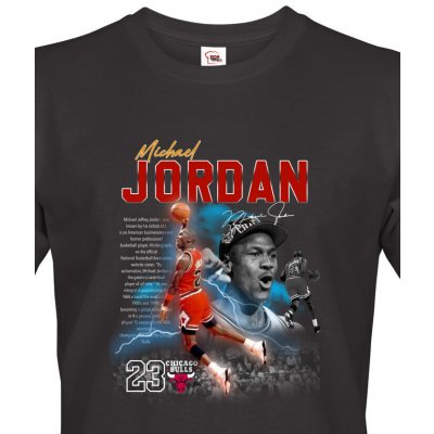 Bezvatriko pánské tričko Michael Jordan černá – Zboží Mobilmania