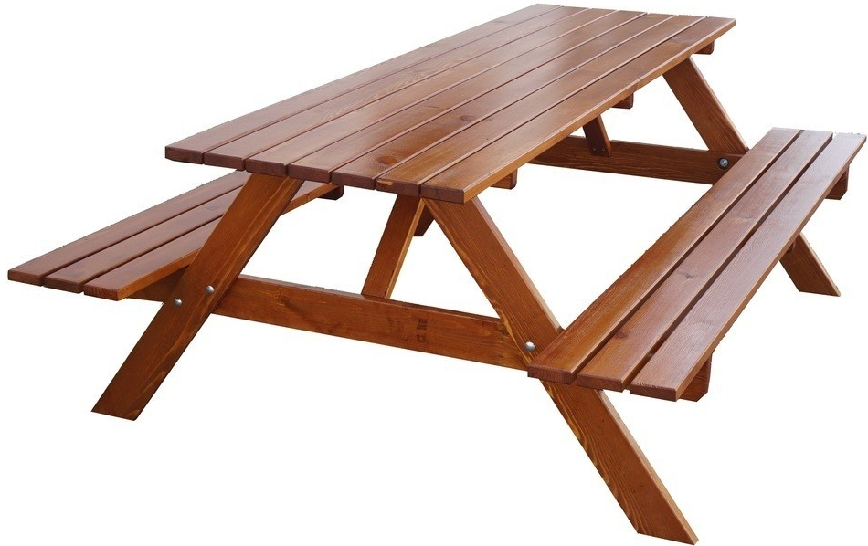 Rojaplast PIKNIK zahradní set dřevěný - 220 cm - lakovaný