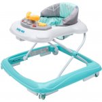 Baby Mix Dětské chodítko s volantem a silikonovými kolečky mátová – Zboží Dáma