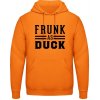 Pánská mikina s potiskem AWDis Hoodie Mikina Opilý jako kačka Orange Crush