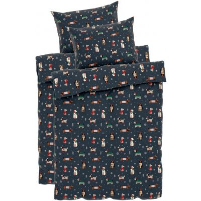 LIVARNO home Sada ložního povlečení z jemného flanelu navy modrá 2dílná 140x200 70x90 – Sleviste.cz