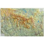 Krkonoše - plastická mapa 90 x 62 cm v dřevěném rámu – Zboží Mobilmania