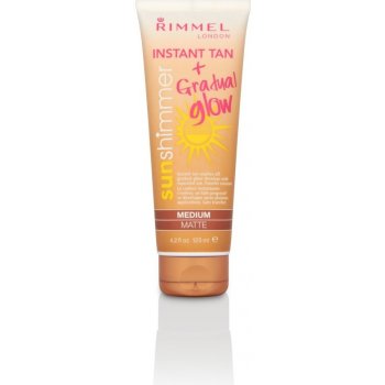 Rimmel sun shimmer instant tan+gradual glow medium 125 ml