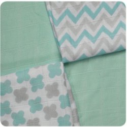 XKKO Kikko bambusové ubrousky®BMB 30 x 30 cm Scandinavian Mint Mix 9 ks