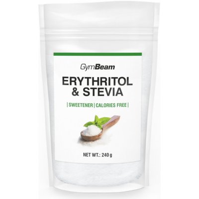 GymBeam Erythritol a Stevia sladidlo 240 g – Zboží Mobilmania
