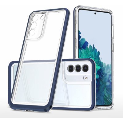 Pouzdro Hurtel Akrylové Clear 3v1 Samsung Galaxy S21 FE - modré – Sleviste.cz